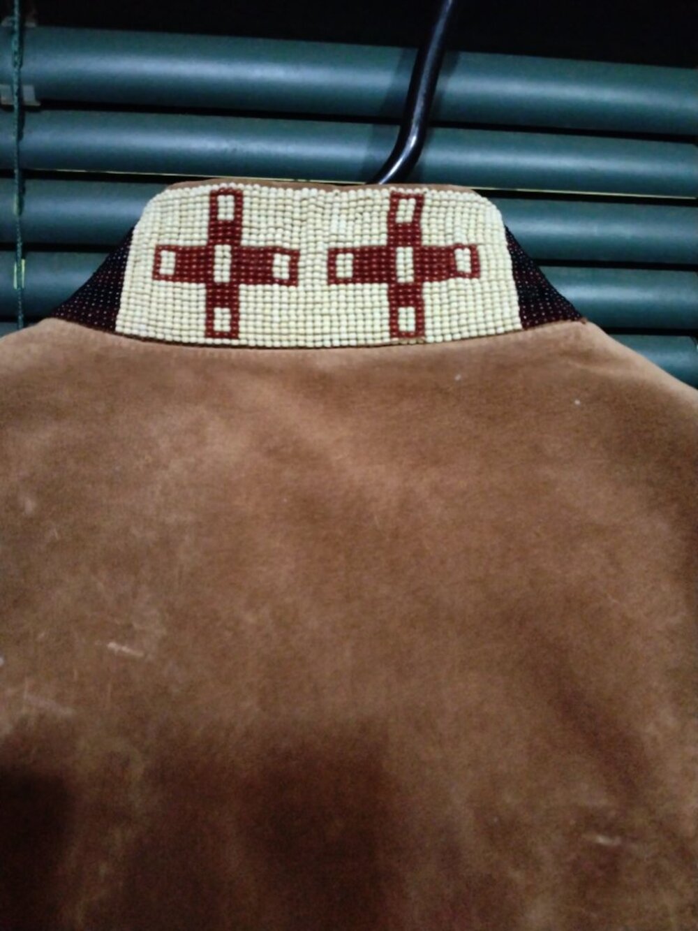 Vintage Sitting Bull Style Beaded And Studded Suede Jacket Size S - Picture 3 of 9